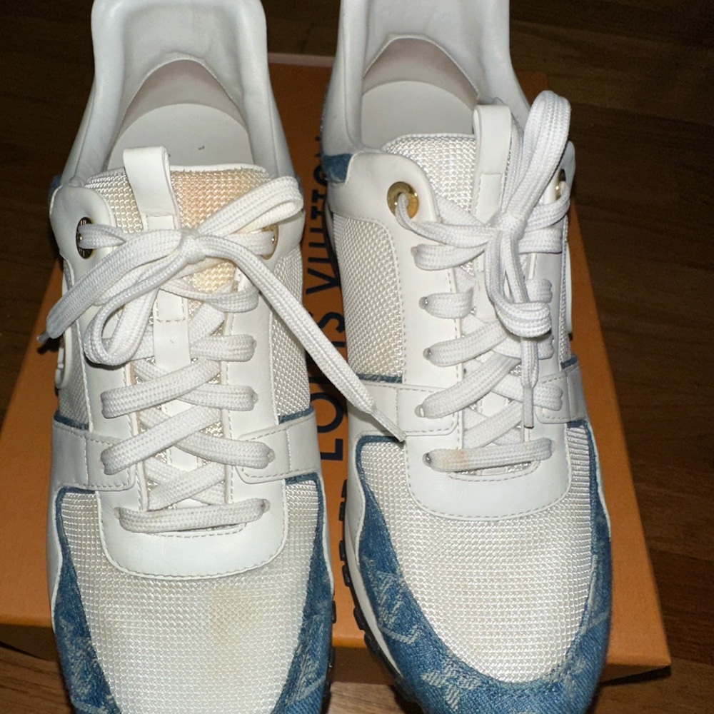 Women’s White and Blue Sneakers